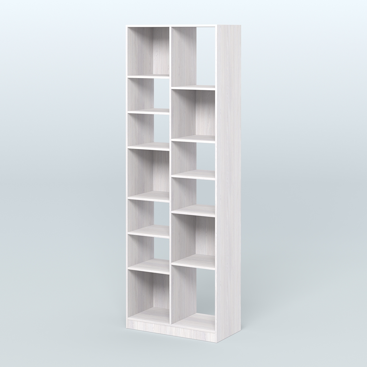 Стеллаж из ДСП серии ЛОФТ №8-2 с полками ДСП Ясень Анкор светлый