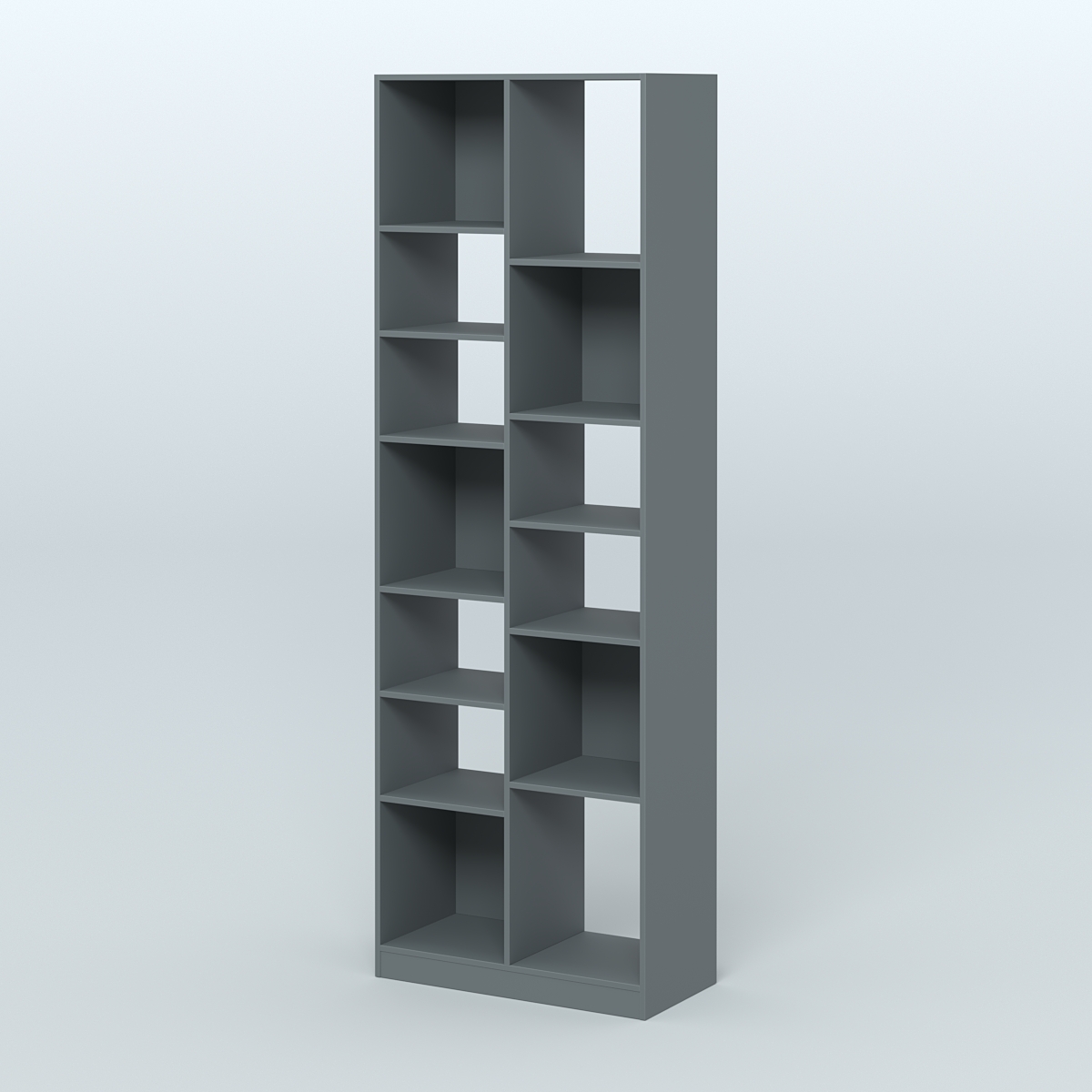 Стеллаж из ДСП серии ЛОФТ №8-2 с полками ДСП Темно-Серый