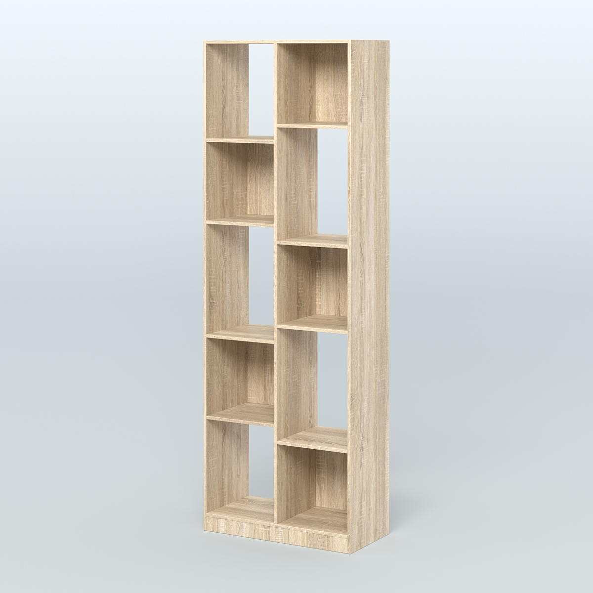 Стеллаж из ДСП серии ЛОФТ №8-1 (зеркальное отражение - Z)  Дуб Сонома