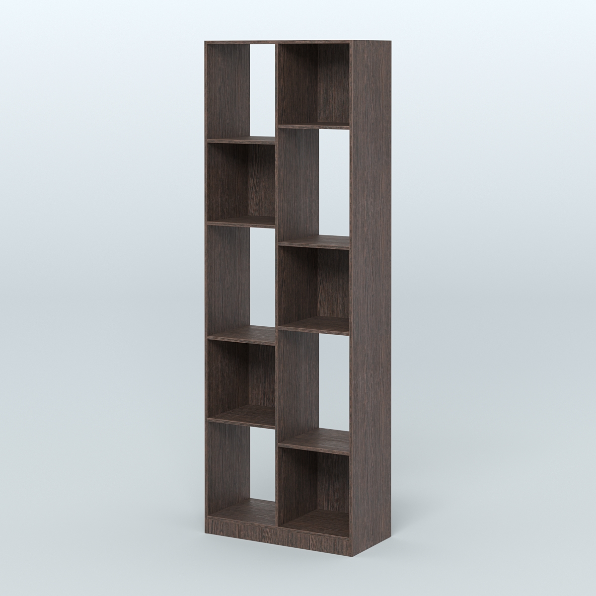 Стеллаж из ДСП серии ЛОФТ №8-1 (зеркальное отражение - Z)  Дуб Венге