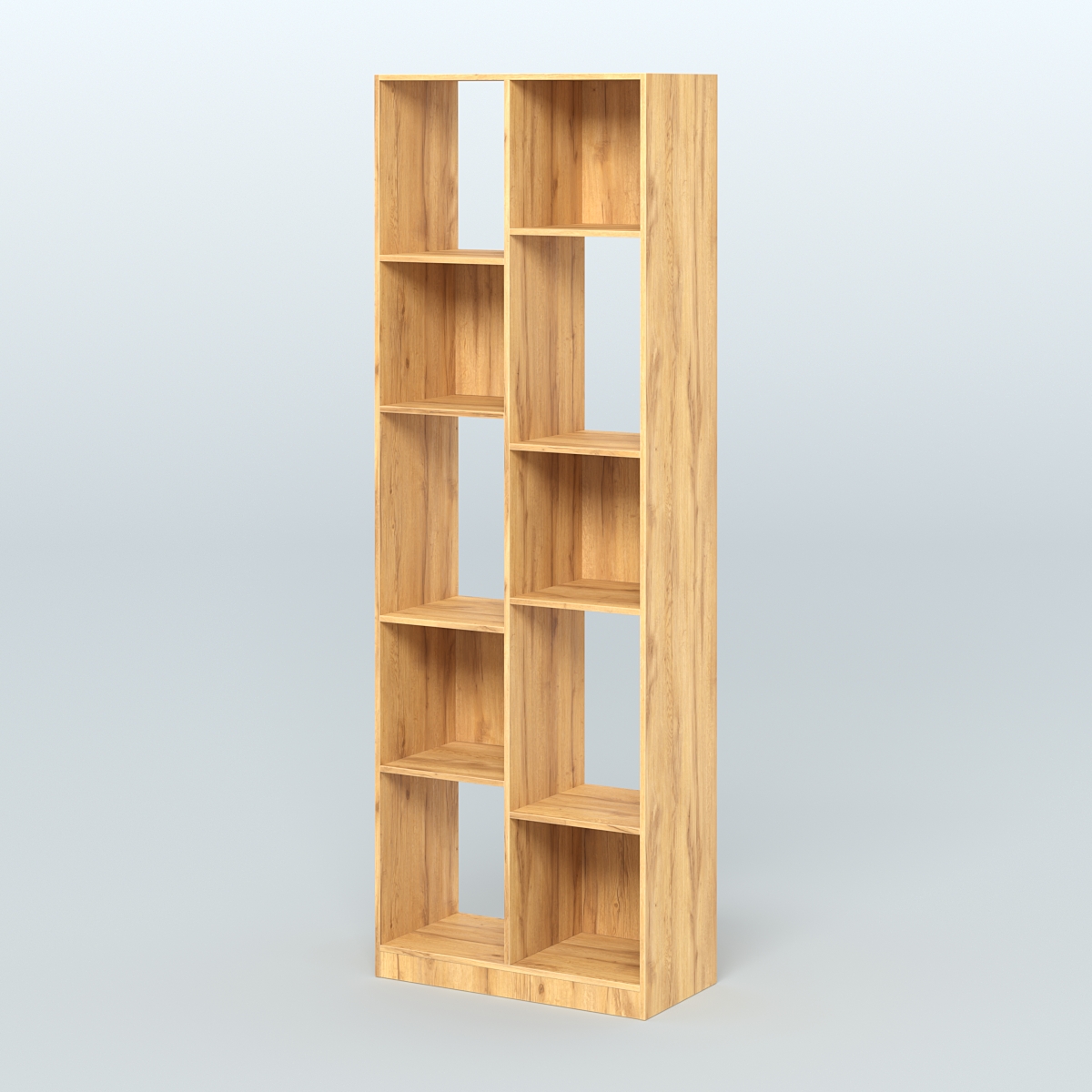 Стеллаж из ДСП серии ЛОФТ №8-1 (зеркальное отражение - Z)  Дуб Золотистый