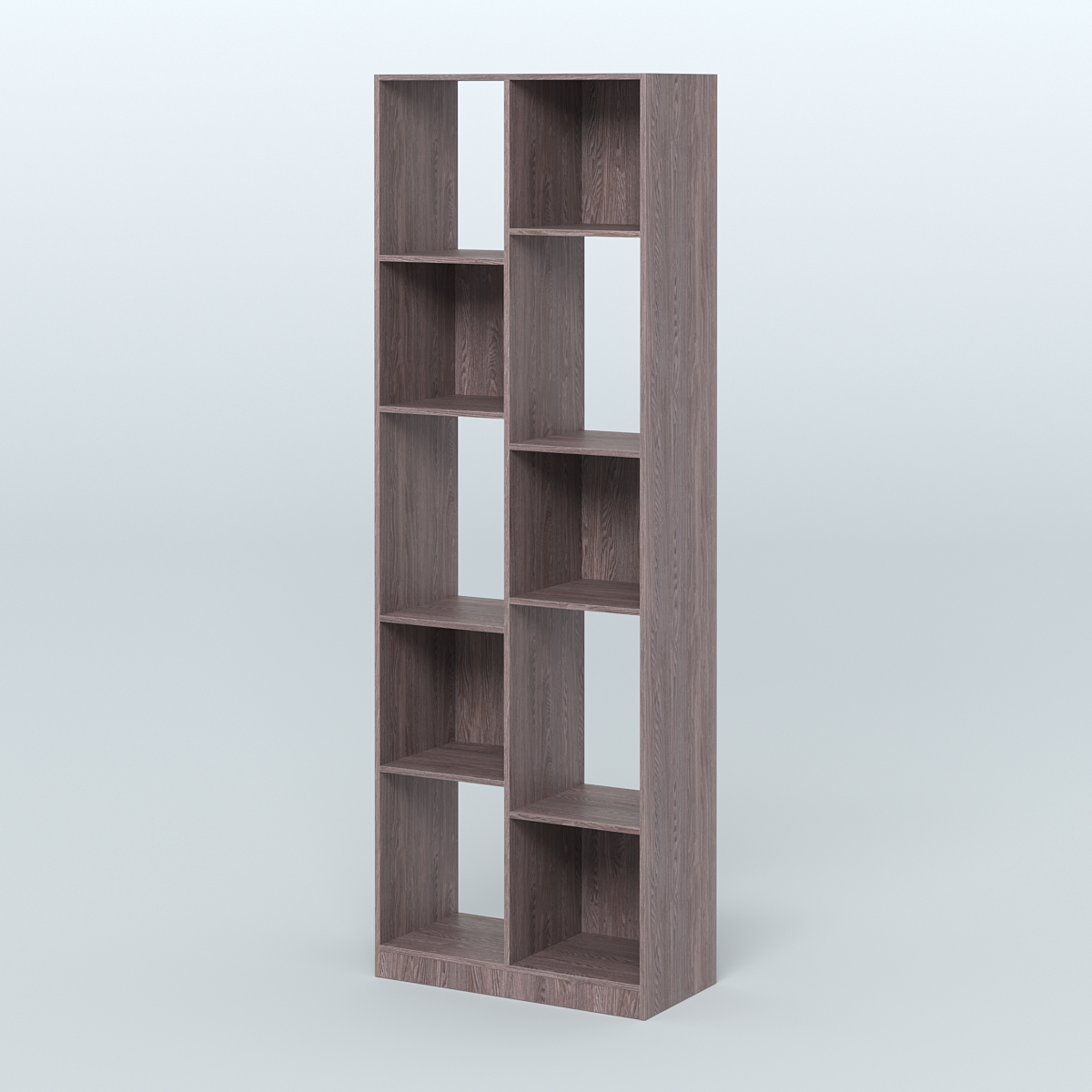 Стеллаж из ДСП серии ЛОФТ №8-1 (зеркальное отражение - Z)  Ясень Анкор темный