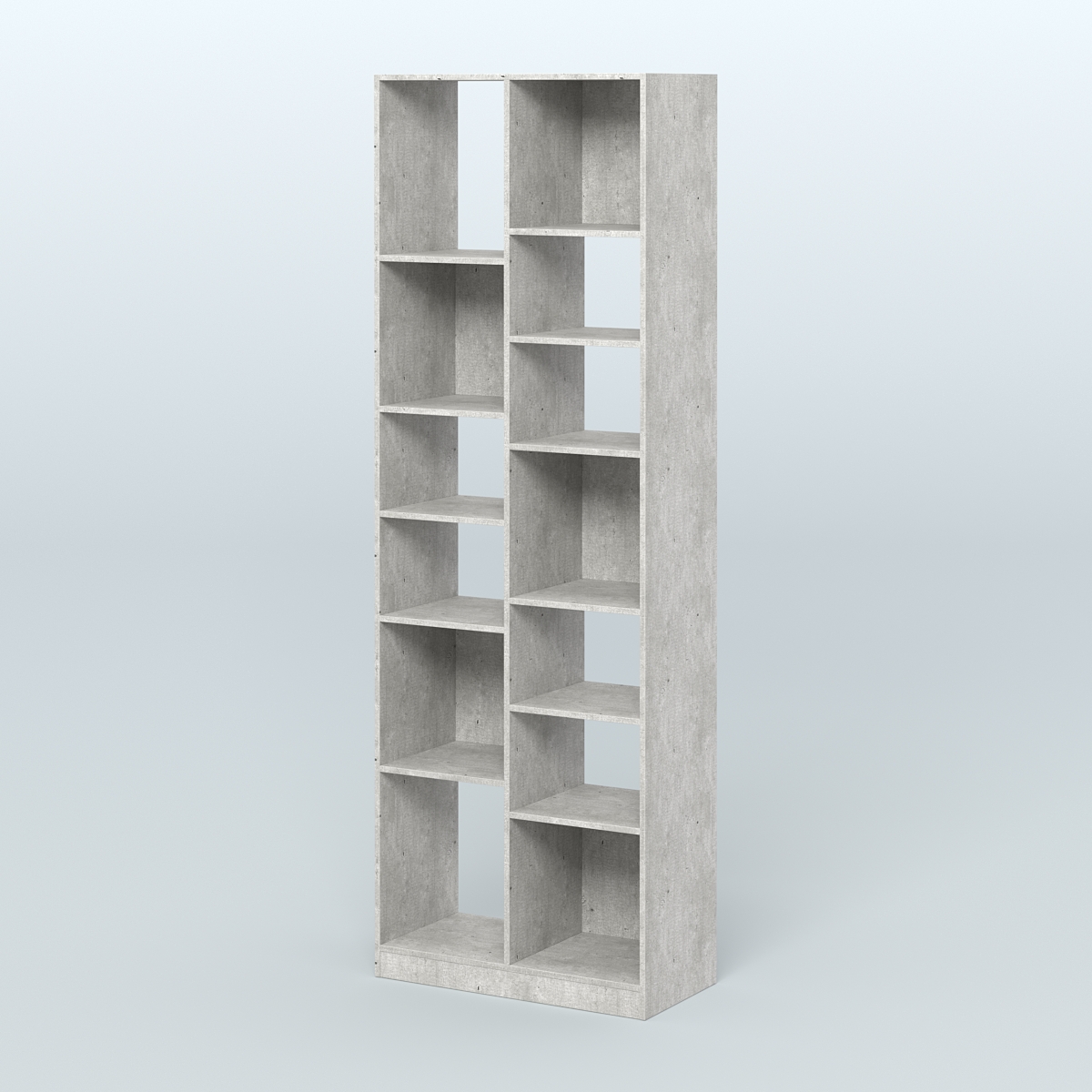 Стеллаж из ДСП серии ЛОФТ №8-2 (зеркальное отражение - Z) с полками ДСП Метрополитан Грей