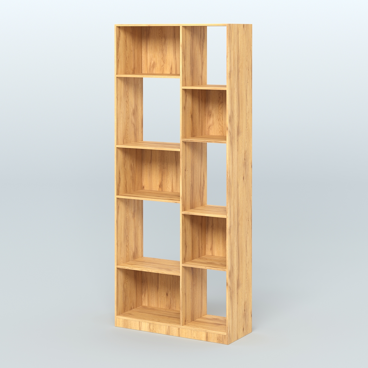 Стеллаж из ДСП серии ЛОФТ №9-1 Дуб Золотистый