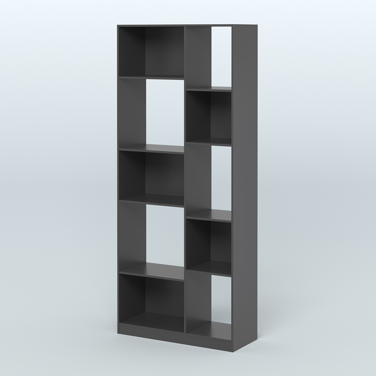 Стеллаж из ДСП серии ЛОФТ №9-1 Черный