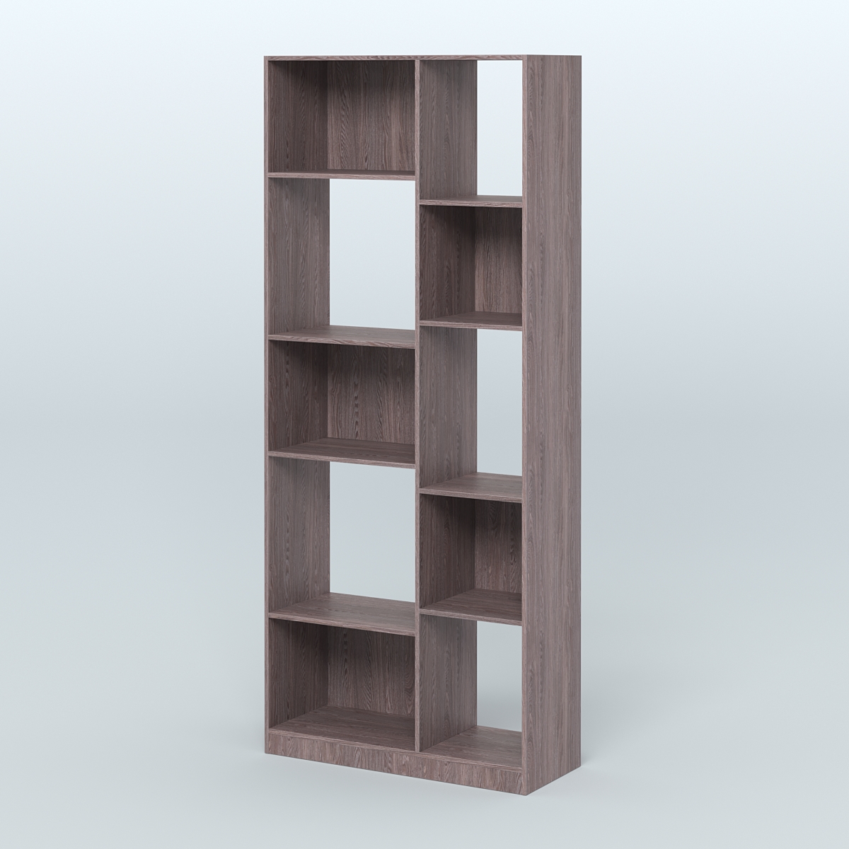 Стеллаж из ДСП серии ЛОФТ №9-1 Ясень Анкор темный