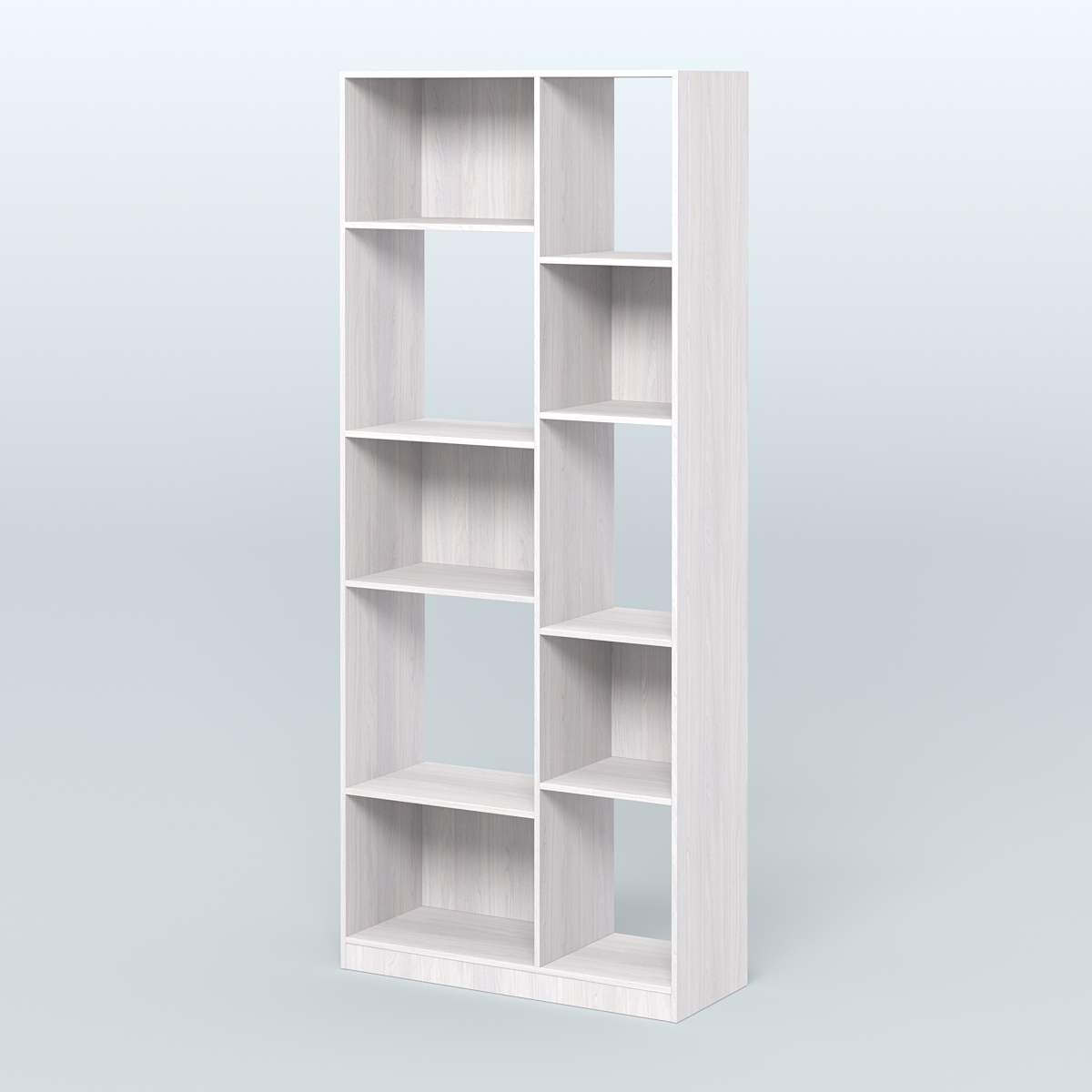 Стеллаж из ДСП серии ЛОФТ №9-1 Ясень Анкор светлый