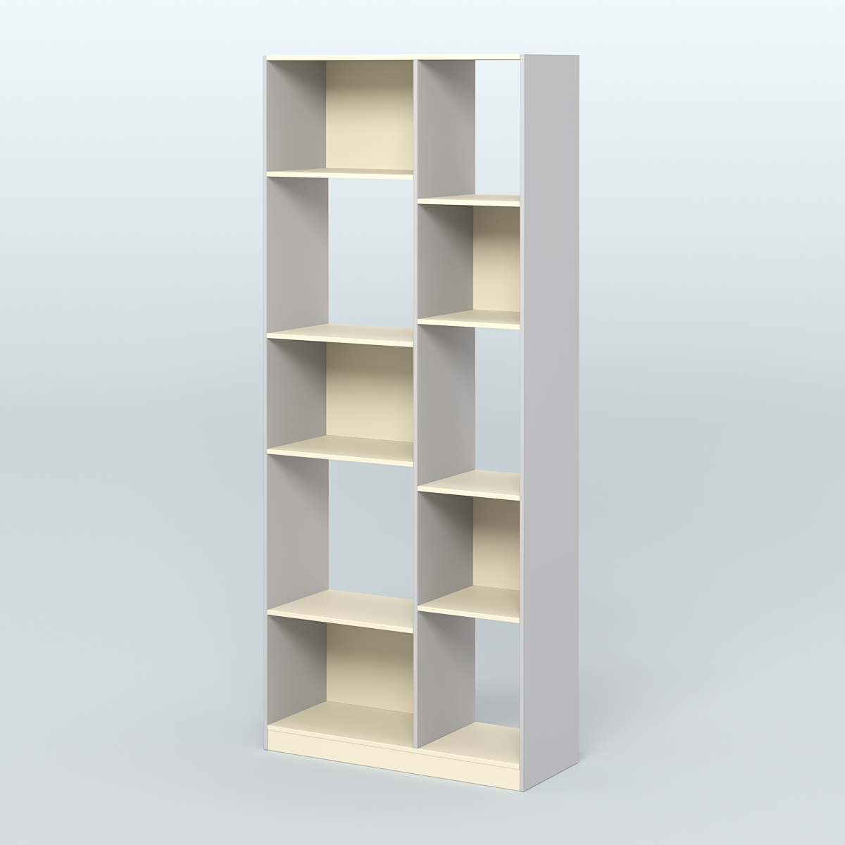 Стеллаж из ДСП серии ЛОФТ №9-1 Серый + Крем Вайс