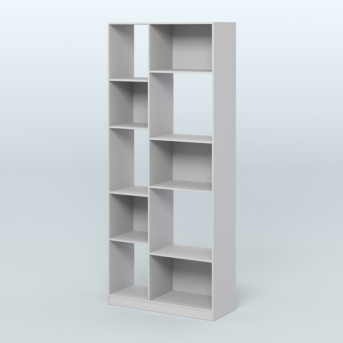 Стеллаж из ДСП серии ЛОФТ №9-1 (зеркальное отражение - Z) Серый