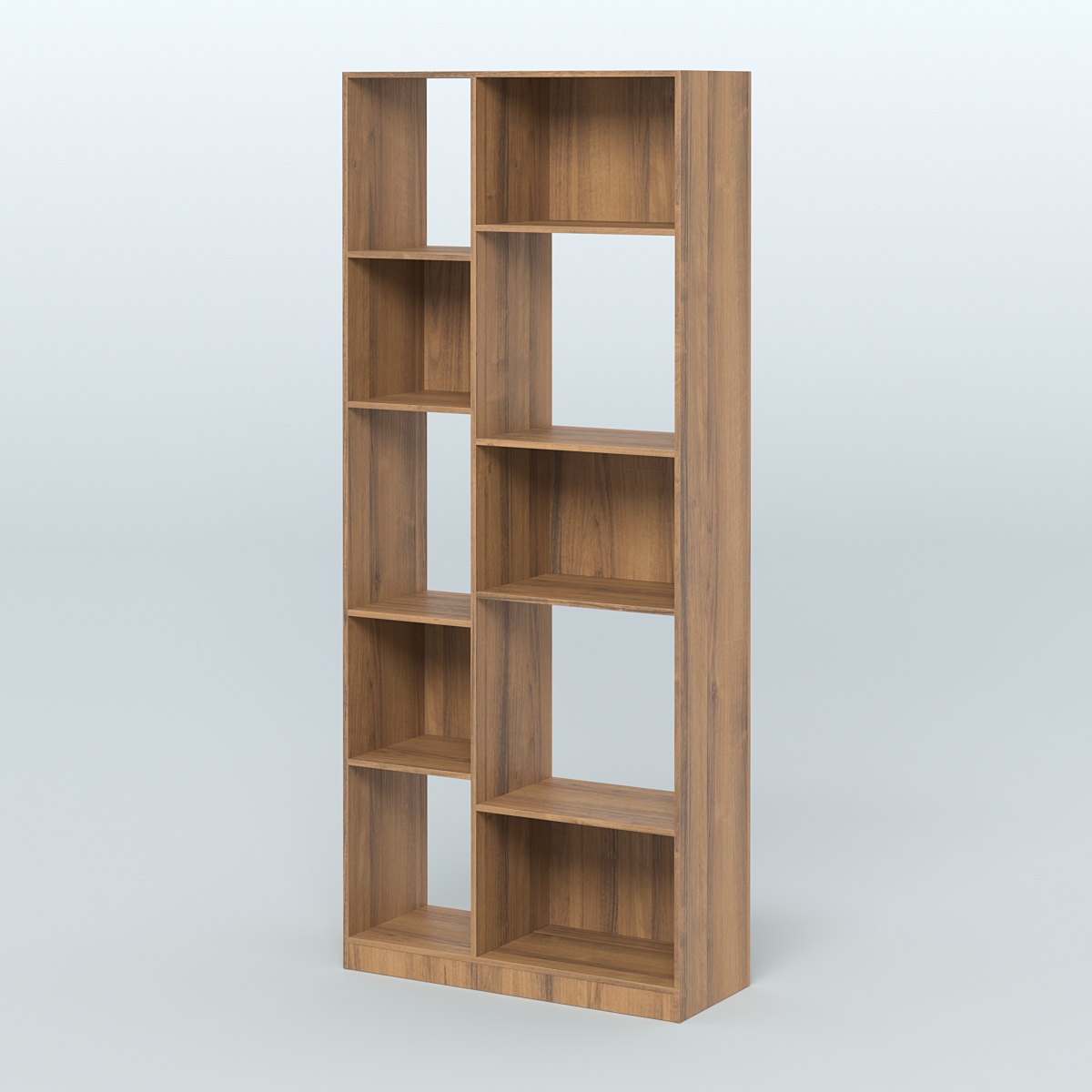 Стеллаж из ДСП серии ЛОФТ №9-1 (зеркальное отражение - Z) Орех