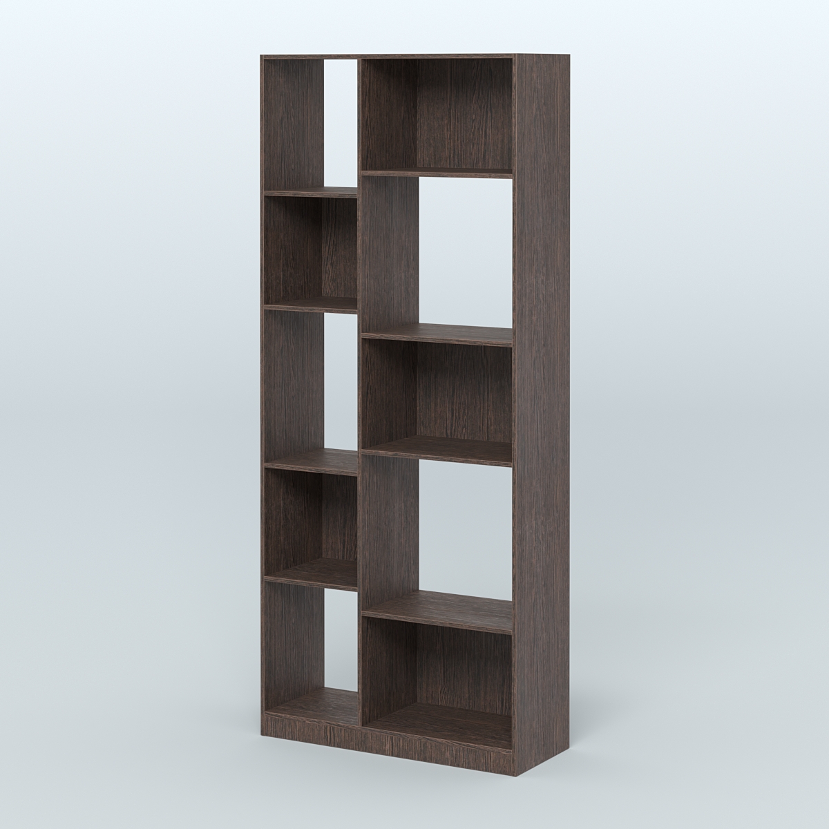 Стеллаж из ДСП серии ЛОФТ №9-1 (зеркальное отражение - Z) Дуб Венге