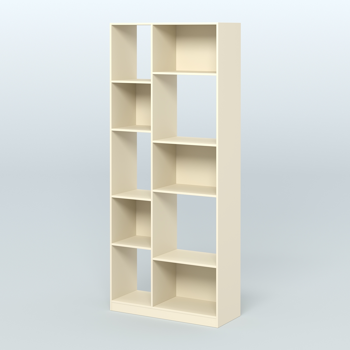 Стеллаж из ДСП серии ЛОФТ №9-1 (зеркальное отражение - Z) Крем Вайс