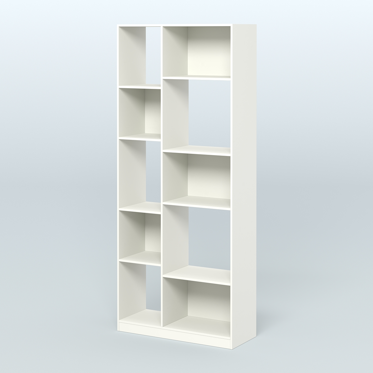 Стеллаж из ДСП серии ЛОФТ №9-1 (зеркальное отражение - Z) Белый