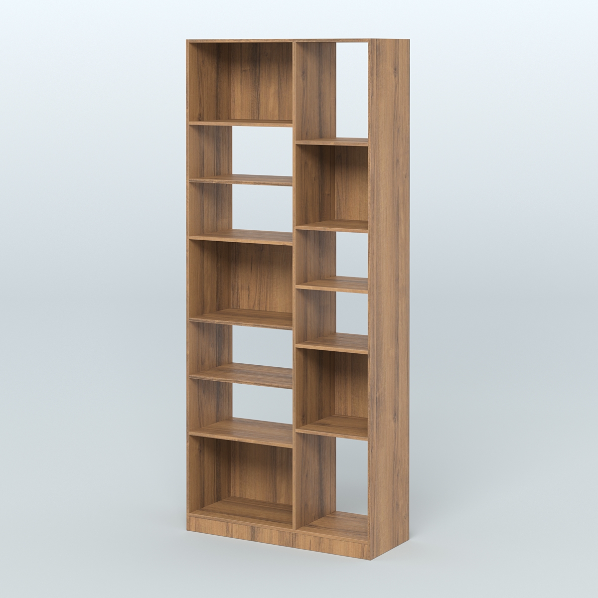 Стеллаж из ДСП серии ЛОФТ №9-2 с полками ДСП Орех