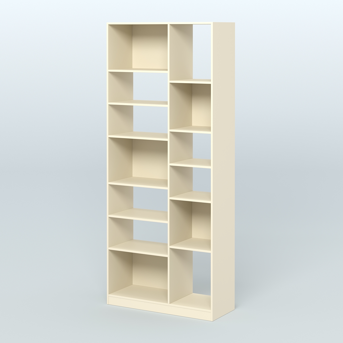 Стеллаж из ДСП серии ЛОФТ №9-2 с полками ДСП Крем Вайс