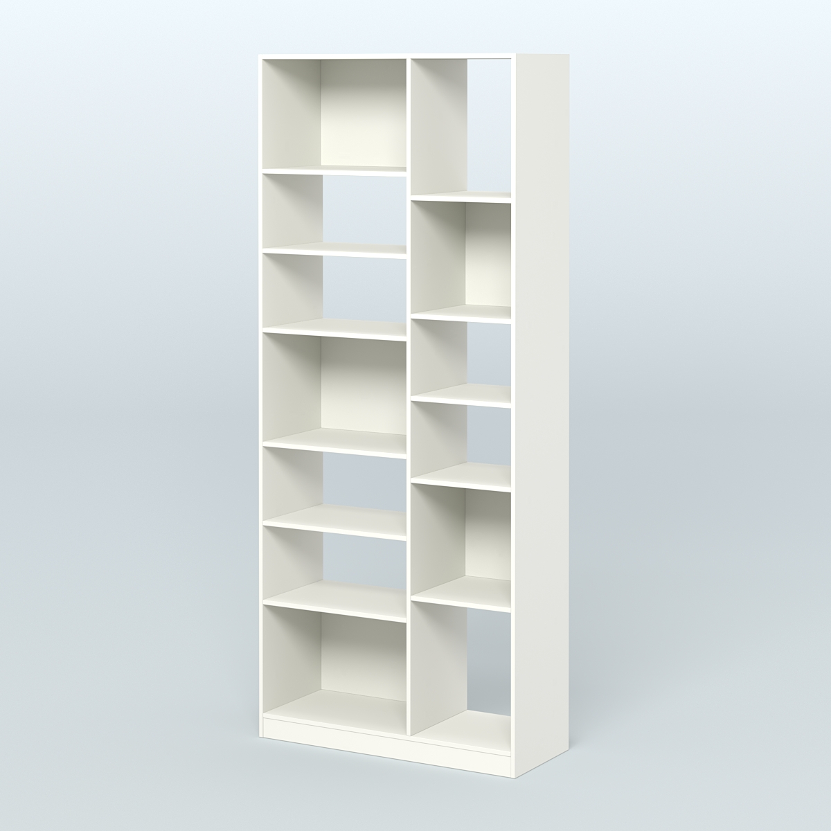 Стеллаж из ДСП серии ЛОФТ №9-2 с полками ДСП Белый