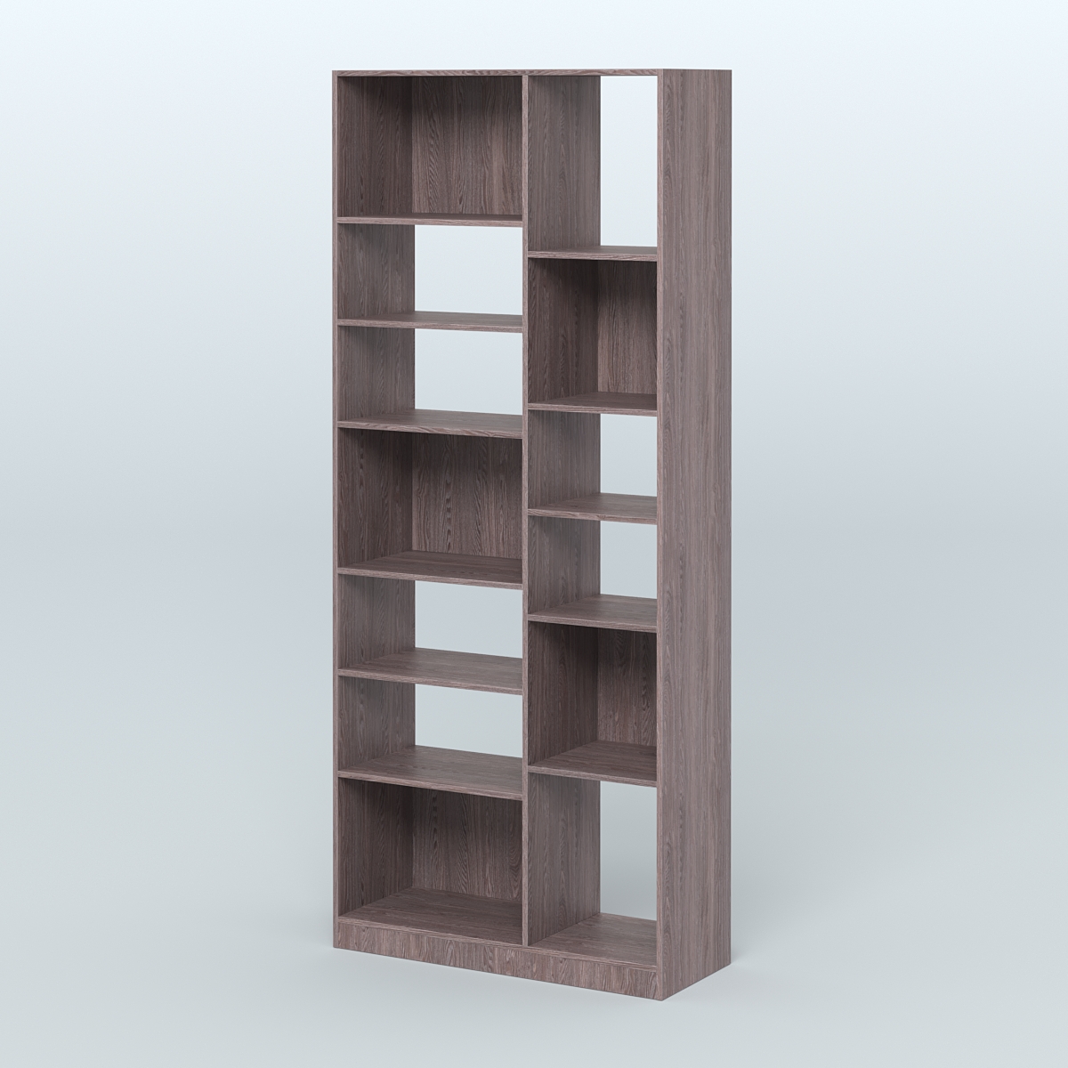 Стеллаж из ДСП серии ЛОФТ №9-2 с полками ДСП Ясень Анкор темный