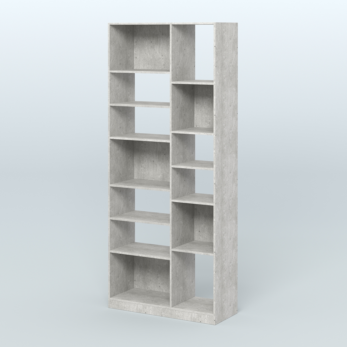 Стеллаж из ДСП серии ЛОФТ №9-2 с полками ДСП Метрополитан Грей