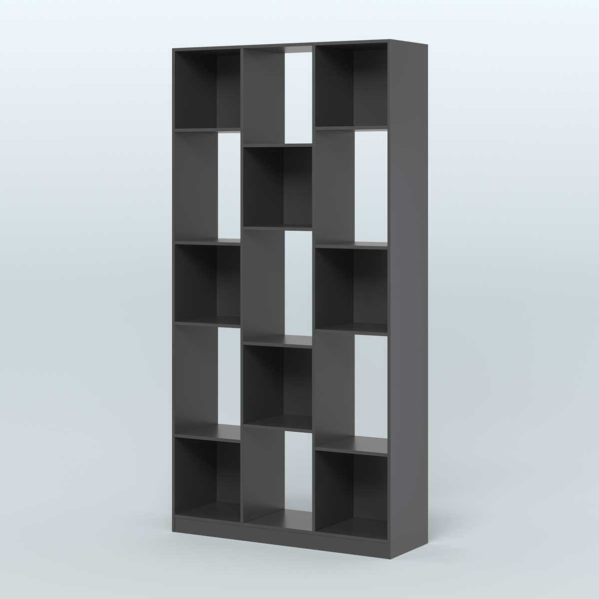 Стеллаж из ДСП серии ЛОФТ №10-1 Черный