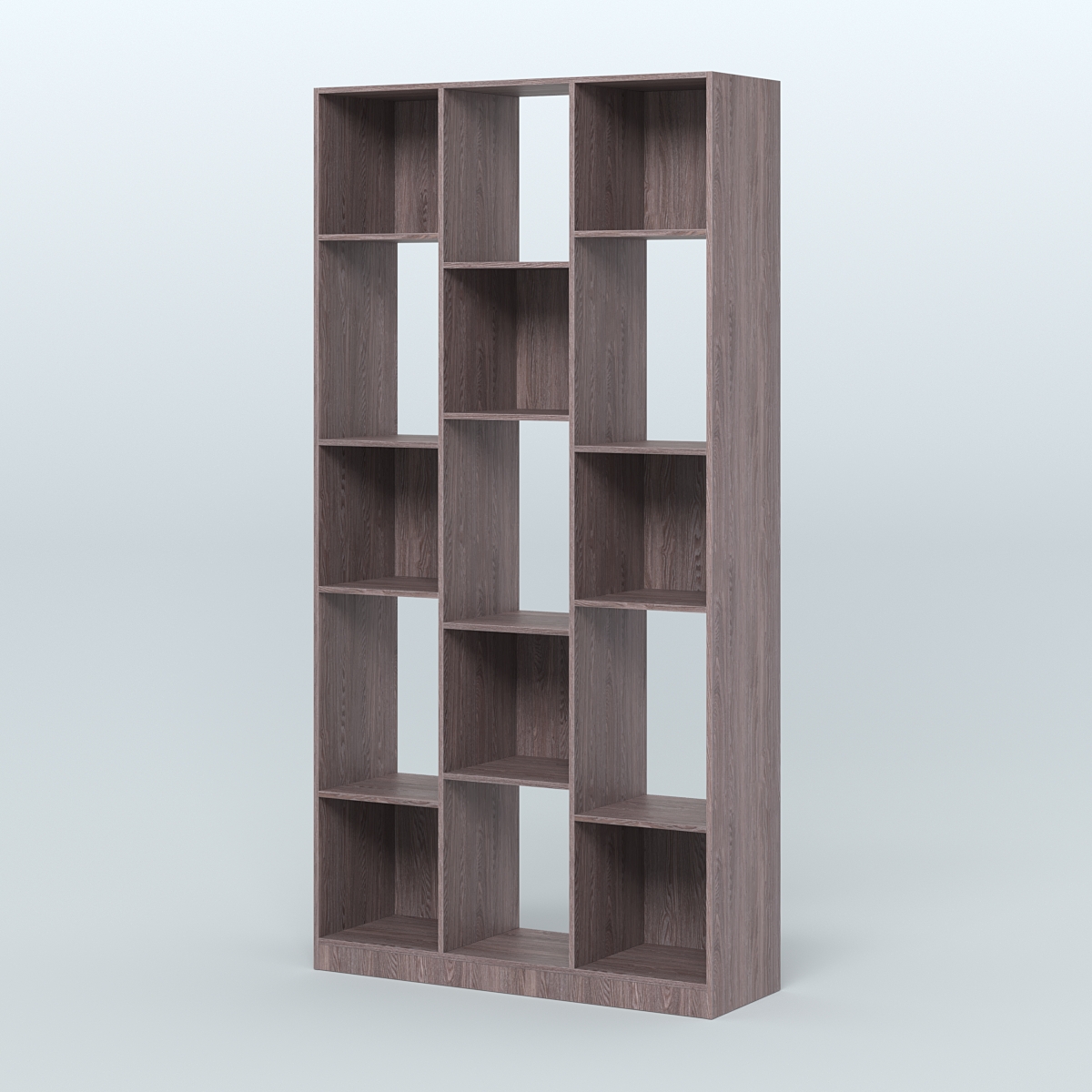 Стеллаж из ДСП серии ЛОФТ №10-1 Ясень Анкор темный