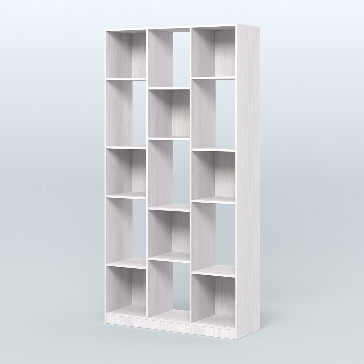 Стеллаж из ДСП серии ЛОФТ №10-1 Ясень Анкор светлый