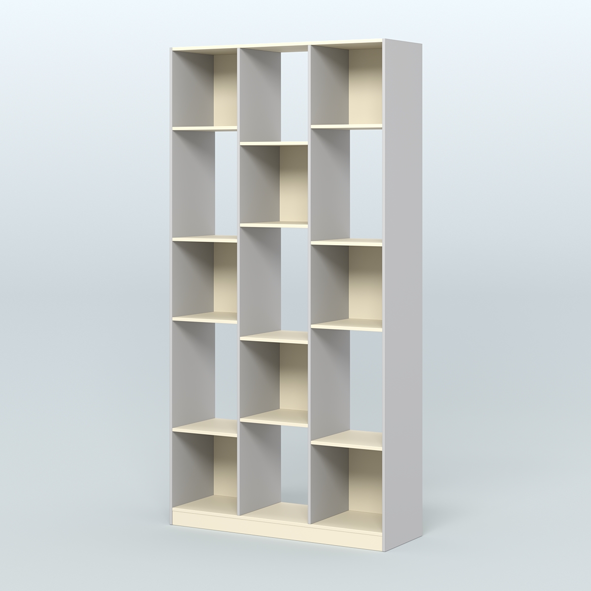 Стеллаж из ДСП серии ЛОФТ №10-1 Серый + Крем Вайс