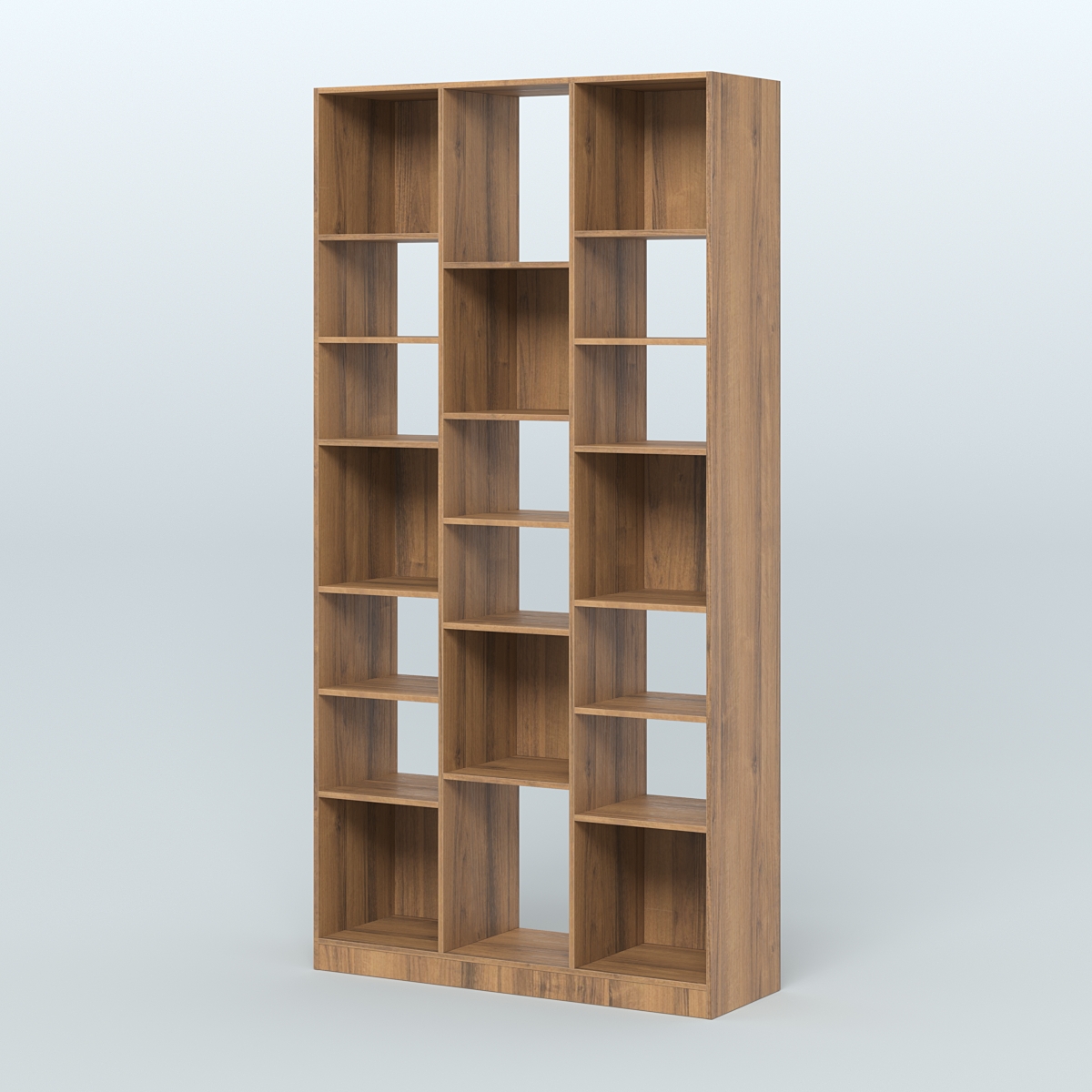 Стеллаж из ДСП серии ЛОФТ №10-2 с полками ДСП Орех