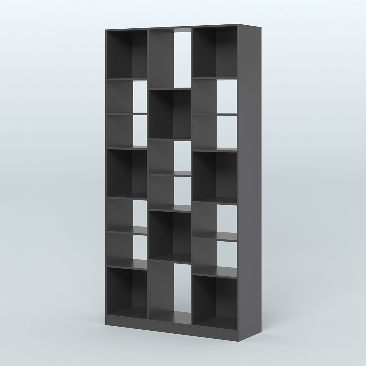 Стеллаж из ДСП серии ЛОФТ №10-2 с полками ДСП Черный