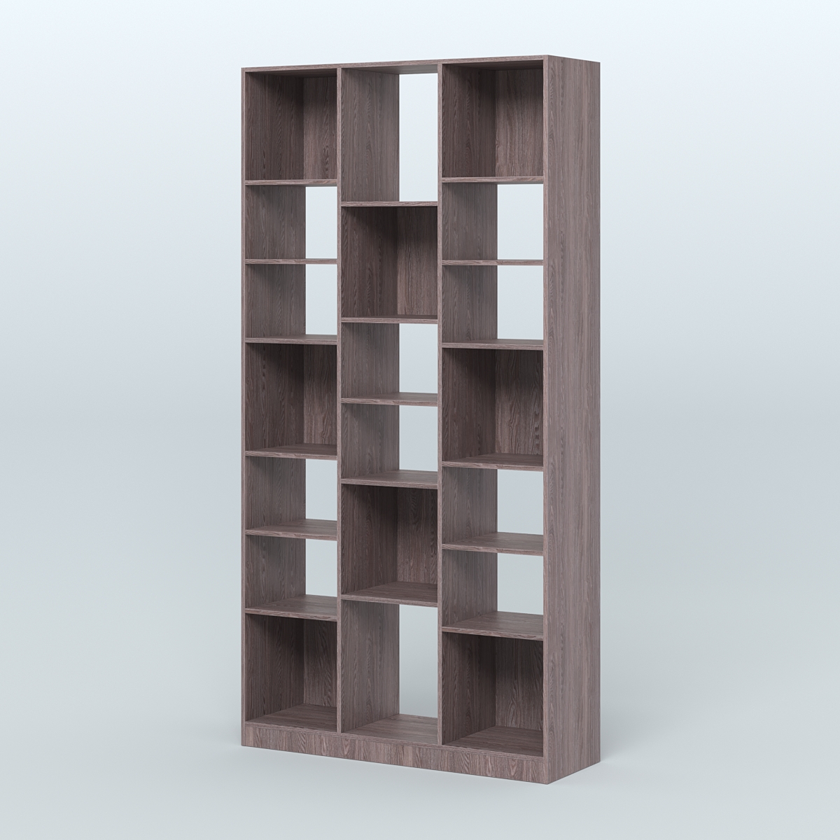 Стеллаж из ДСП серии ЛОФТ №10-2 с полками ДСП Ясень Анкор темный