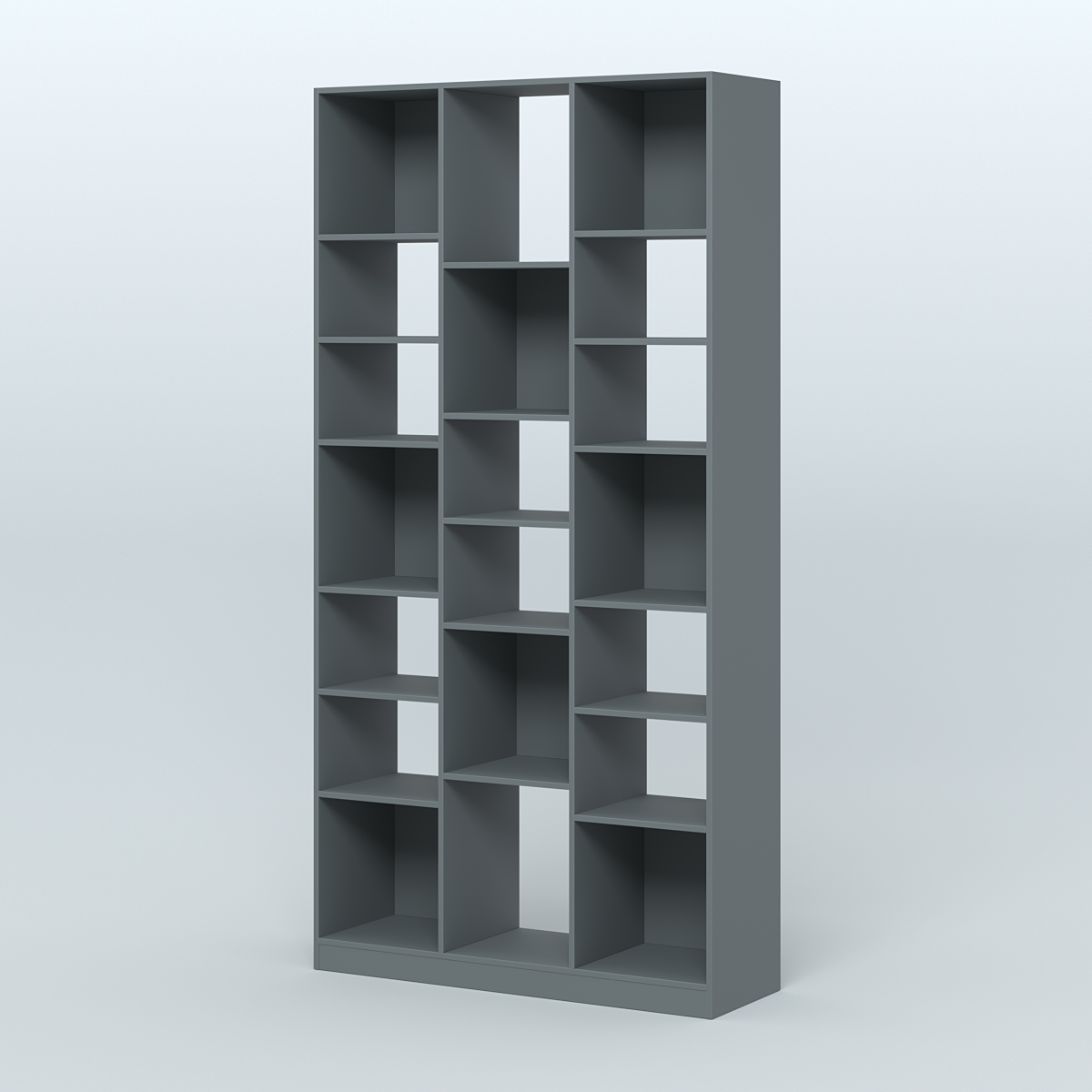 Стеллаж из ДСП серии ЛОФТ №10-2 с полками ДСП Темно-Серый