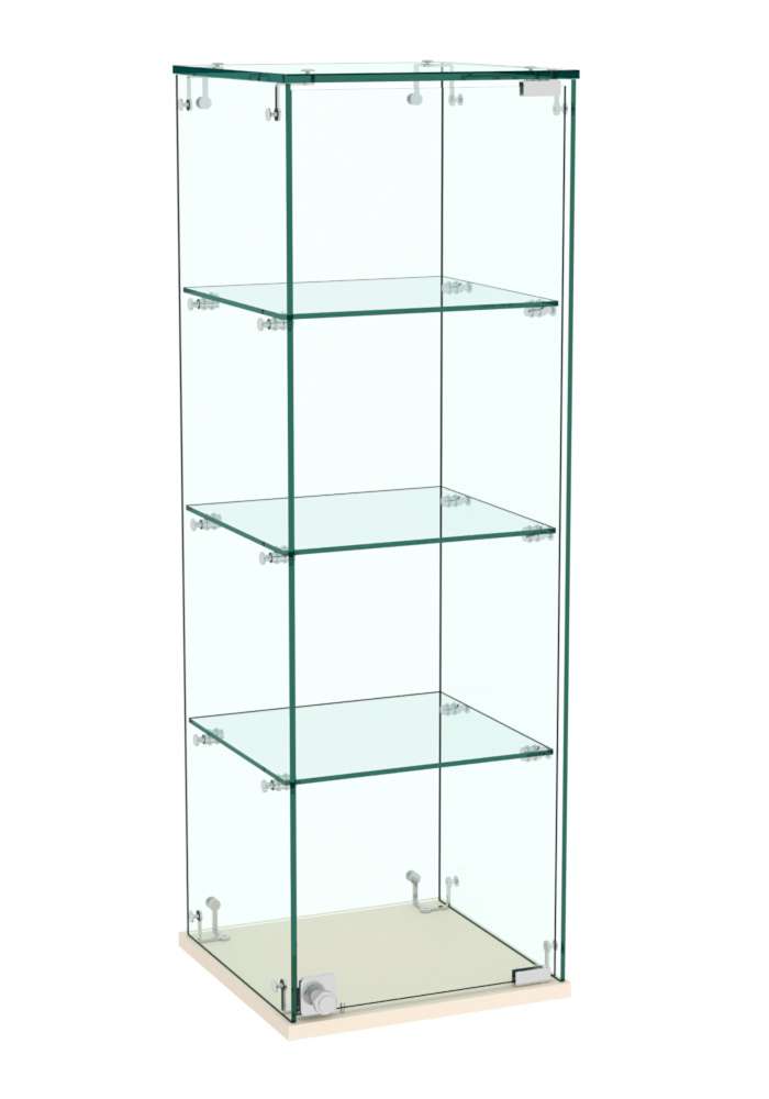 Витрина Истра настольная №23 (прозрачная) Крем Вайс