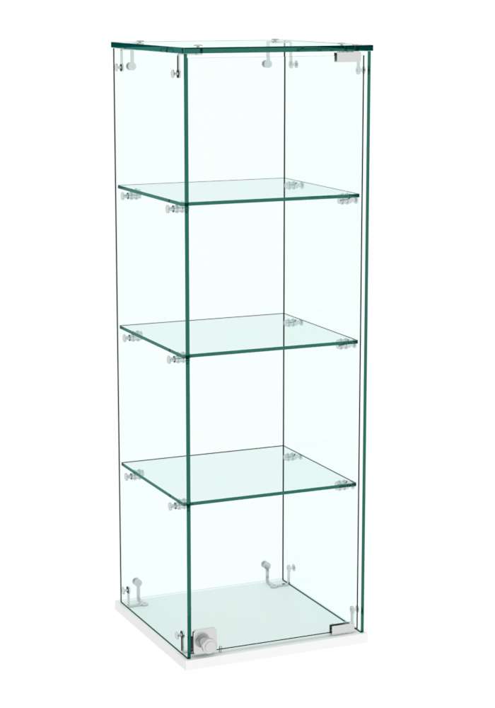 Витрина Истра настольная №23 (прозрачная) Белый