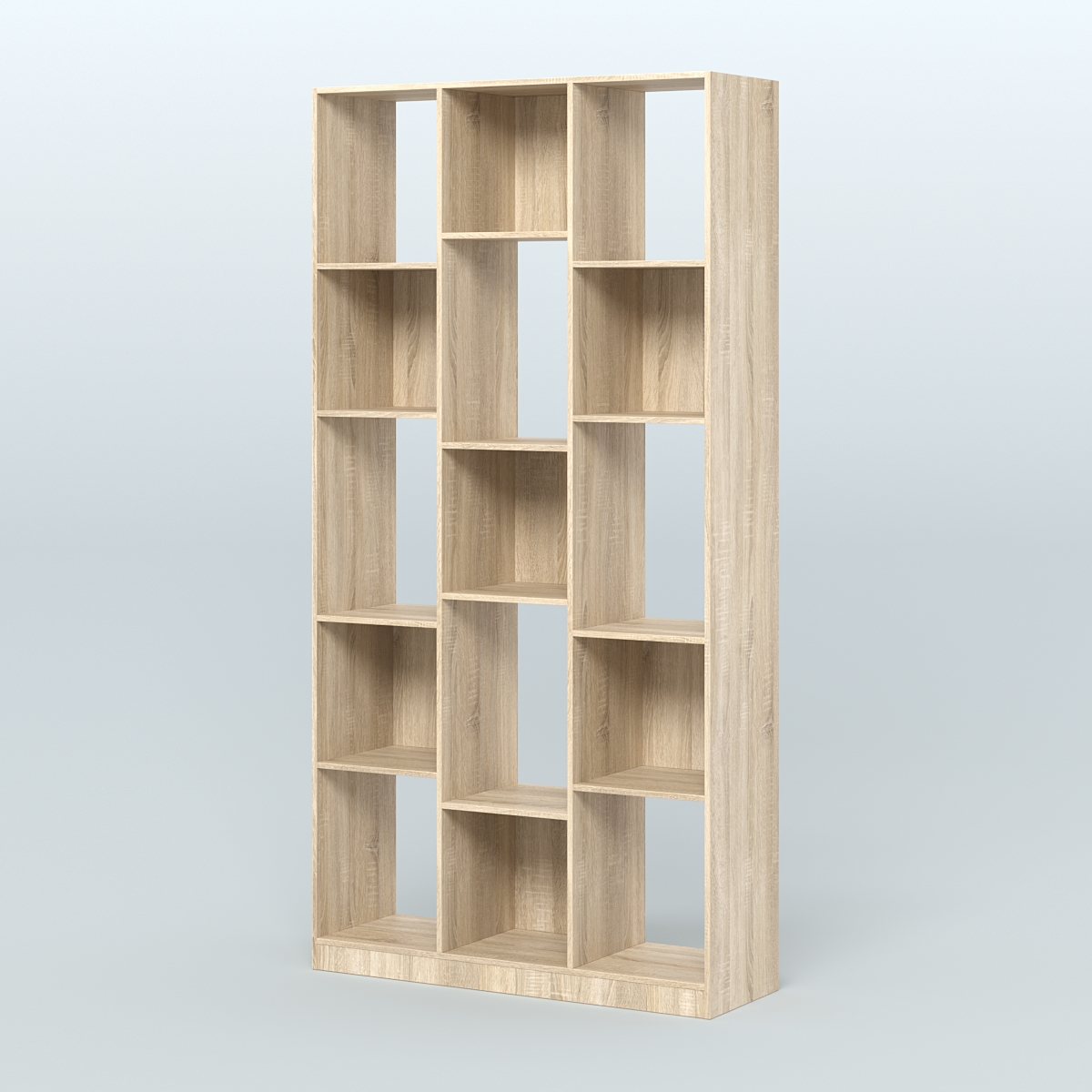 Стеллаж из ДСП серии ЛОФТ №10-1 (зеркальное отражение - Z) Дуб Сонома