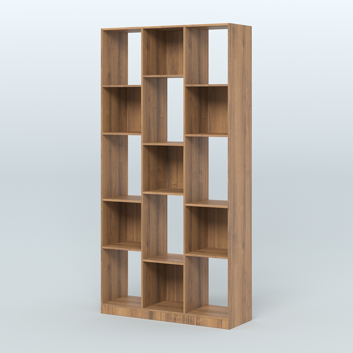 Стеллаж из ДСП серии ЛОФТ №10-1 (зеркальное отражение - Z) Орех