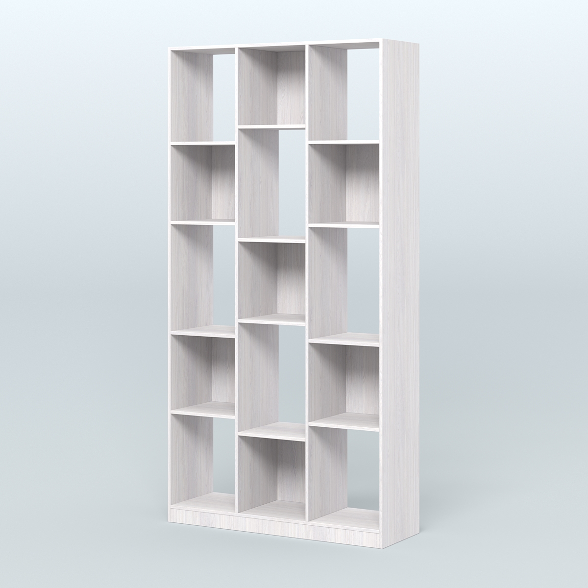 Стеллаж из ДСП серии ЛОФТ №10-1 (зеркальное отражение - Z) Ясень Анкор светлый