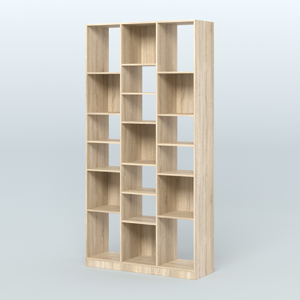 Стеллаж из ДСП серии ЛОФТ №10-2 (зеркальное отражение - Z) с полками ДСП Дуб Сонома