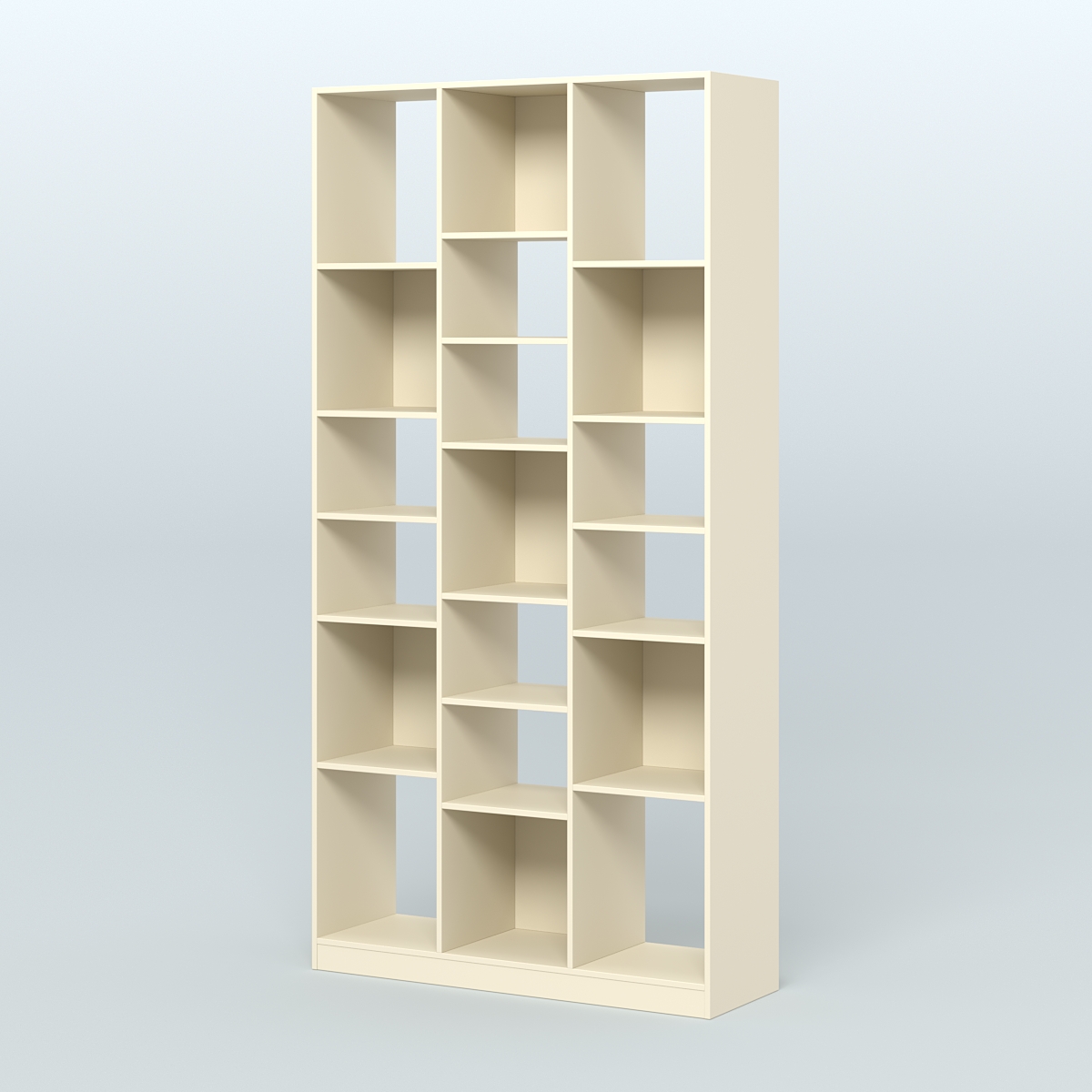 Стеллаж из ДСП серии ЛОФТ №10-2 (зеркальное отражение - Z) с полками ДСП Крем Вайс