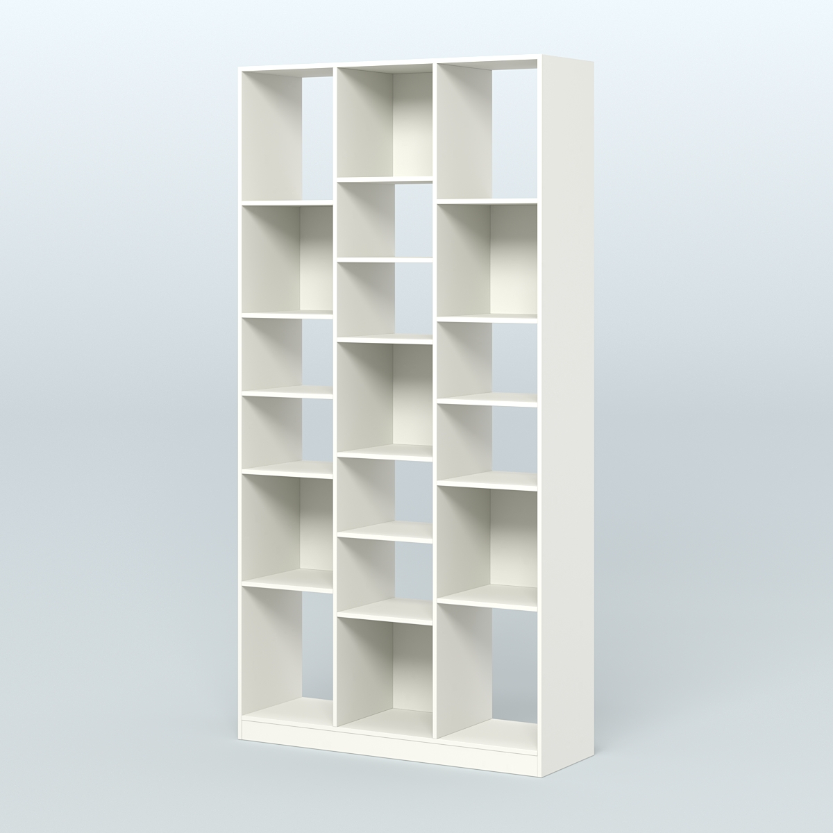 Стеллаж из ДСП серии ЛОФТ №10-2 (зеркальное отражение - Z) с полками ДСП Белый