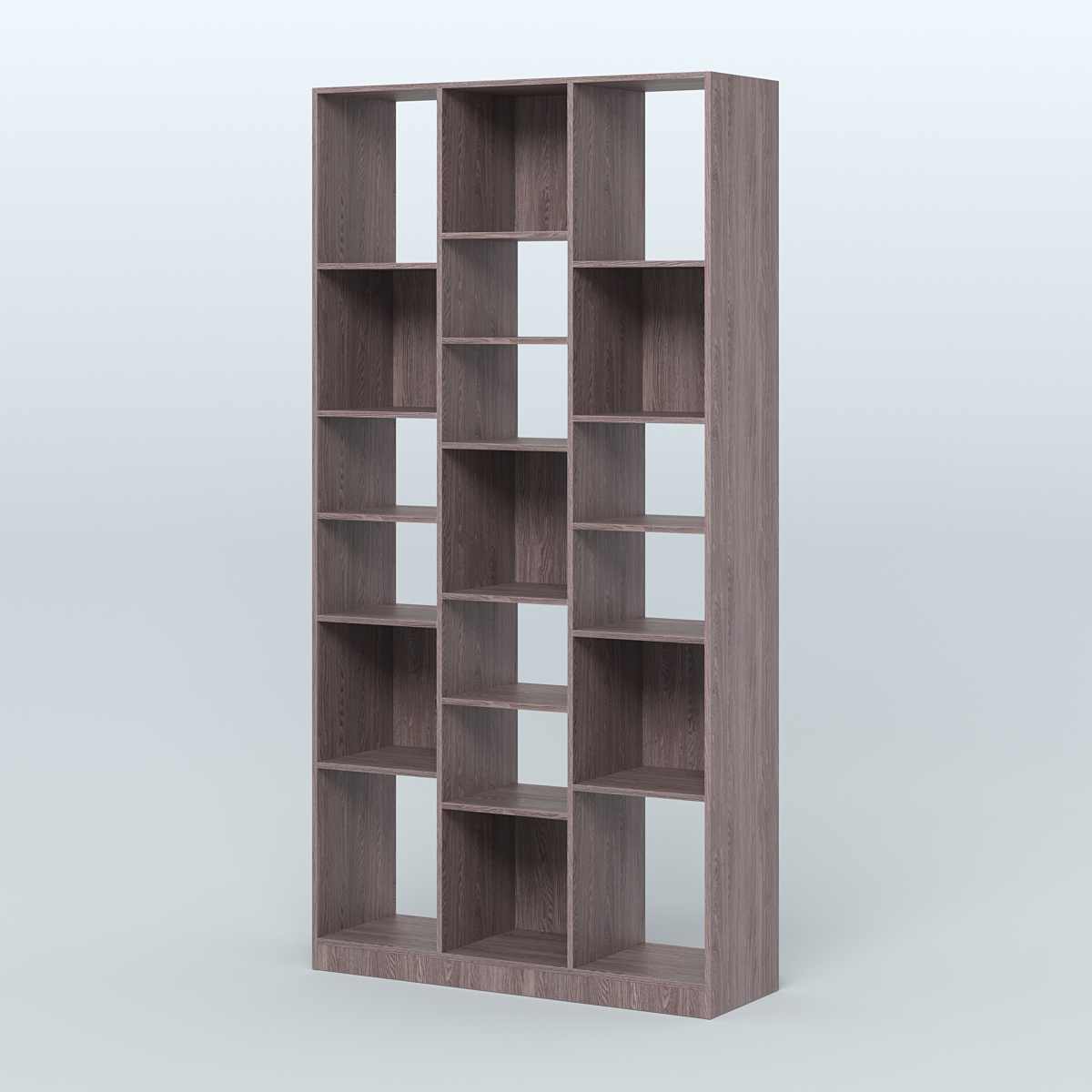 Стеллаж из ДСП серии ЛОФТ №10-2 (зеркальное отражение - Z) с полками ДСП Ясень Анкор темный