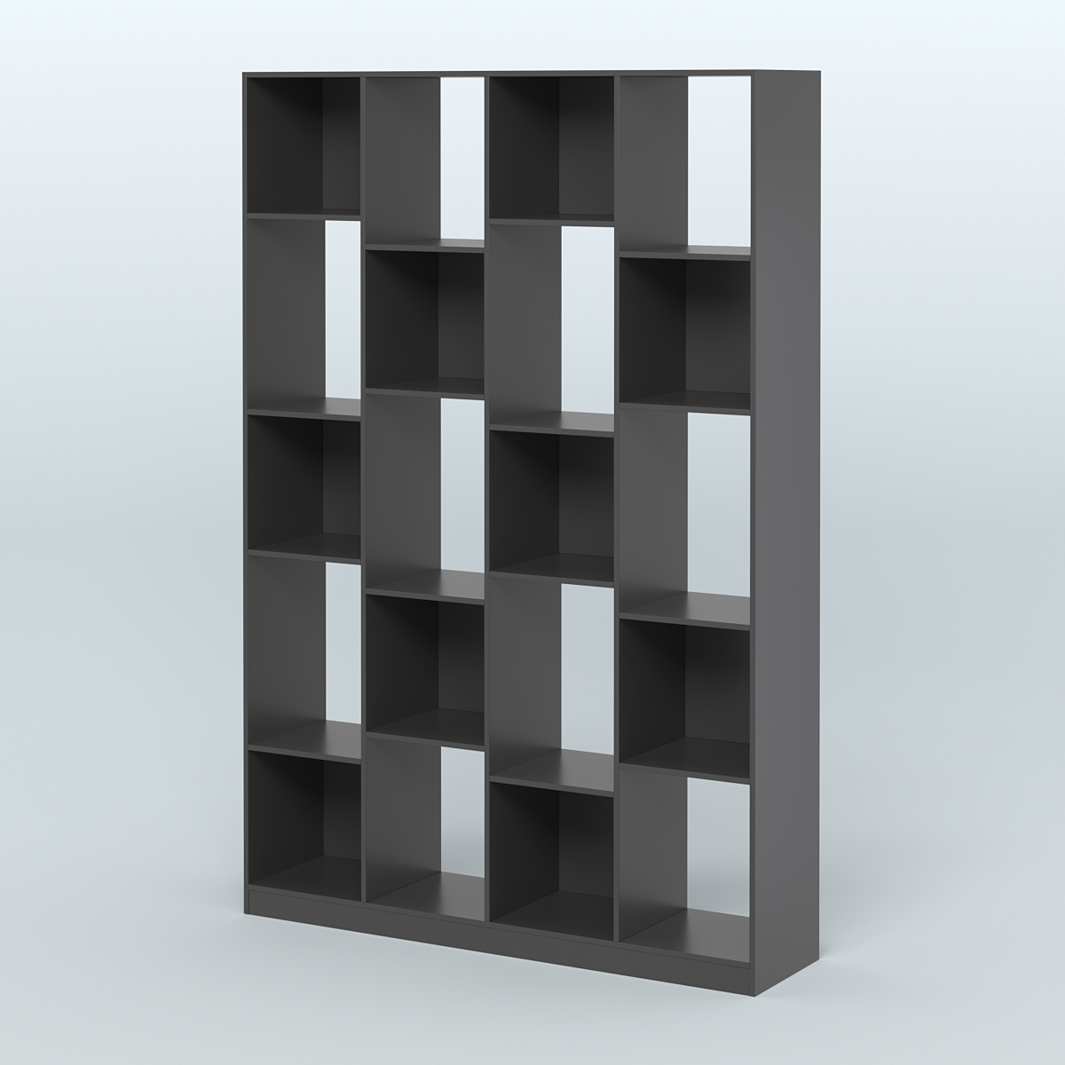 Стеллаж из ДСП серии ЛОФТ №11-1 Черный