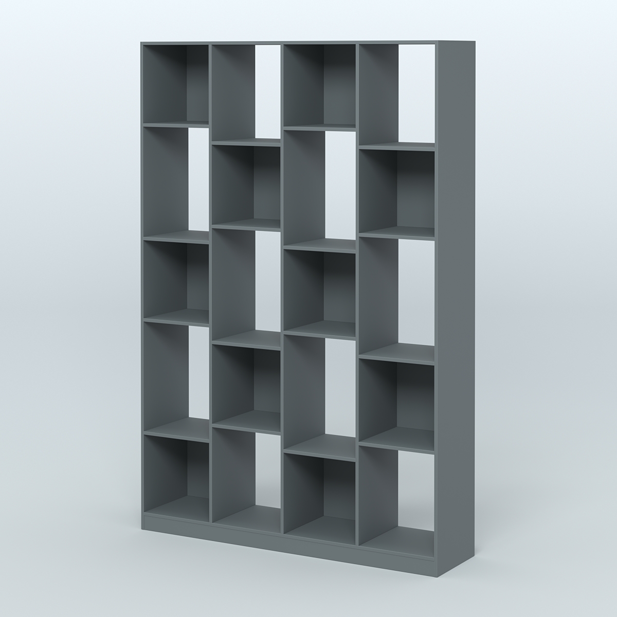 Стеллаж из ДСП серии ЛОФТ №11-1 Темно-Серый