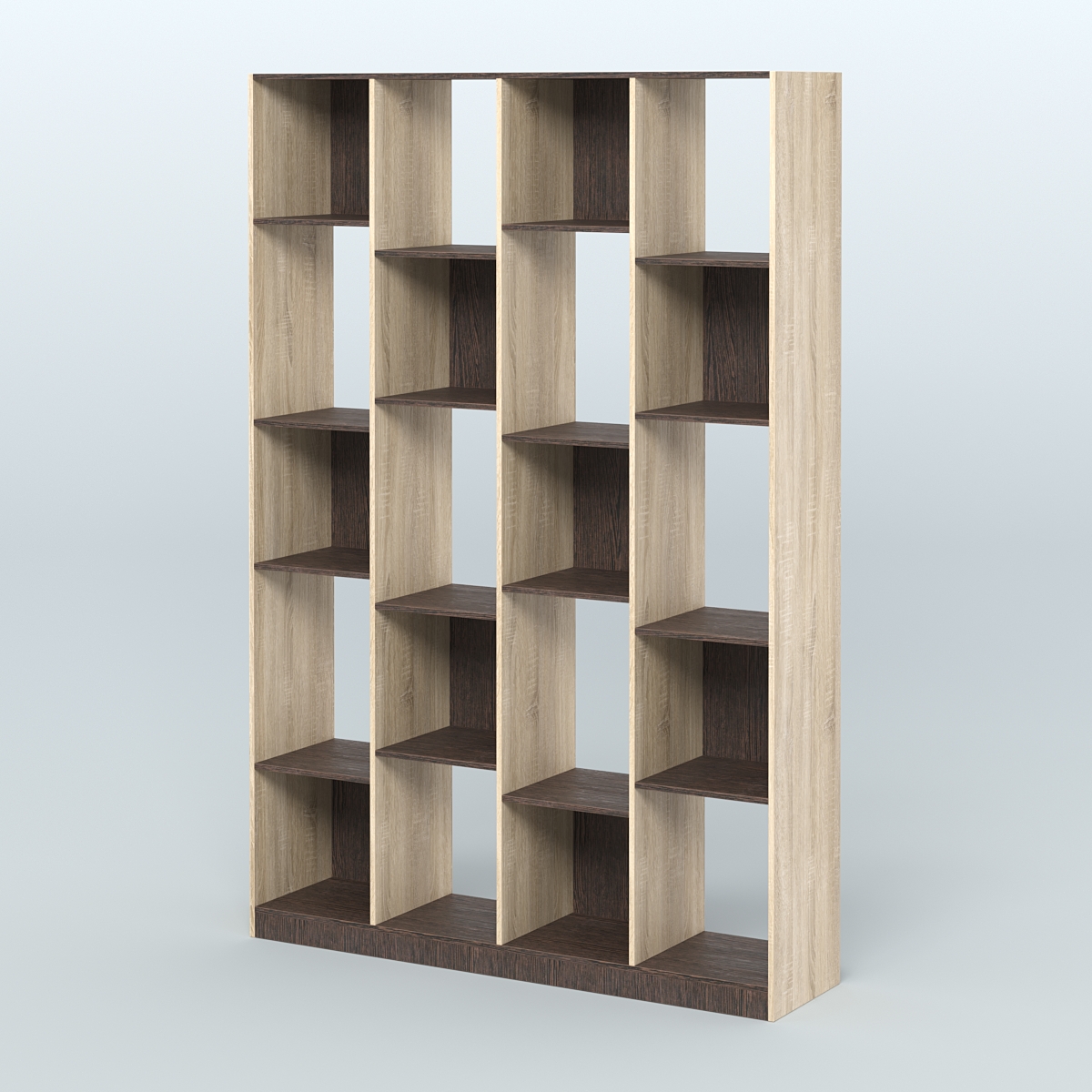 Стеллаж из ДСП серии ЛОФТ №11-1 Дуб Сонома + Дуб Венге