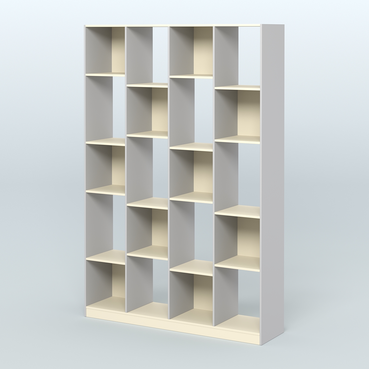 Стеллаж из ДСП серии ЛОФТ №11-1 Серый + Крем Вайс