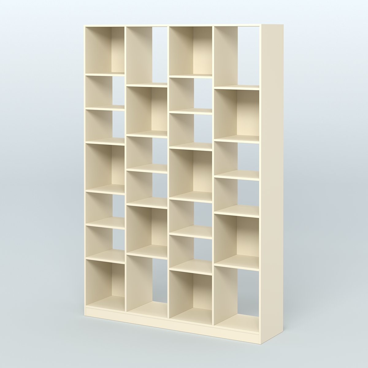 Стеллаж из ДСП серии ЛОФТ №11-2 с полками ДСП Крем Вайс