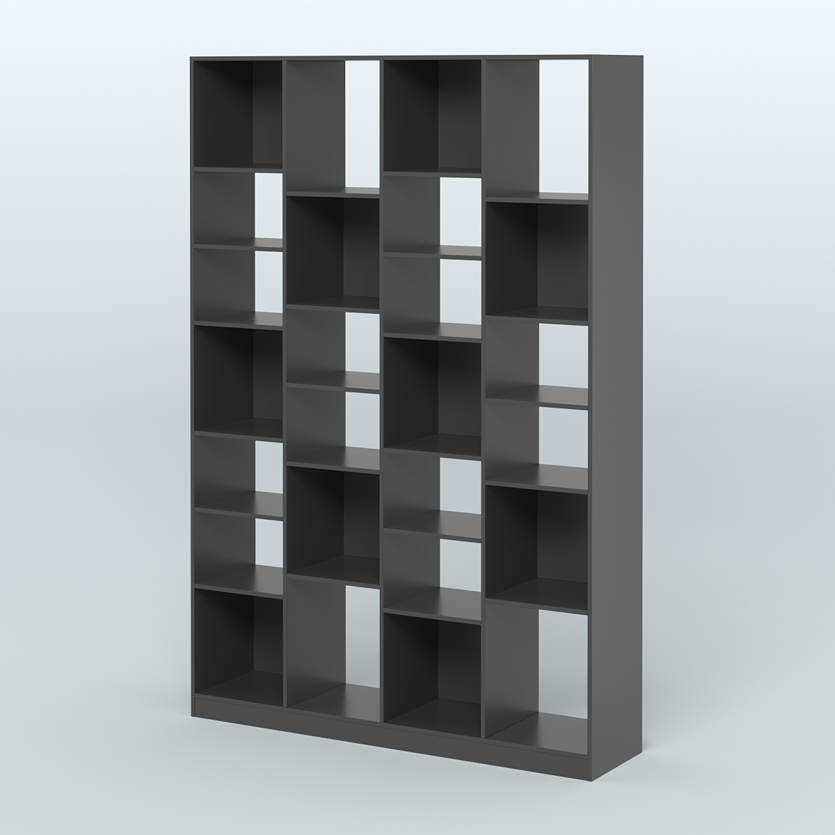 Стеллаж из ДСП серии ЛОФТ №11-2 с полками ДСП Черный