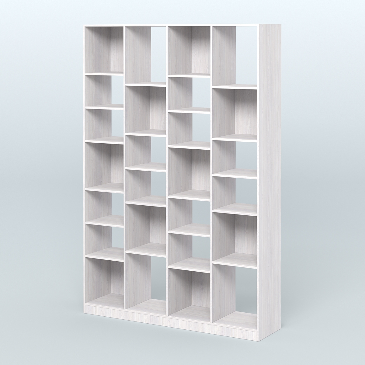 Стеллаж из ДСП серии ЛОФТ №11-2 с полками ДСП Ясень Анкор светлый