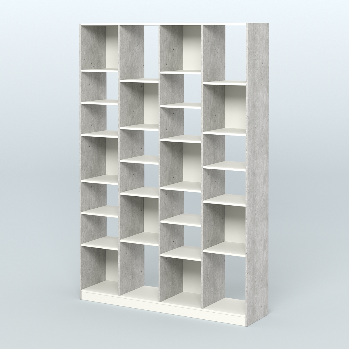 Стеллаж из ДСП серии ЛОФТ №11-2 с полками ДСП Метрополитан Грей + Белый