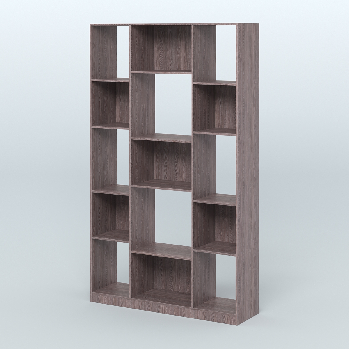 Стеллаж из ДСП серии ЛОФТ №12-1 Ясень Анкор темный