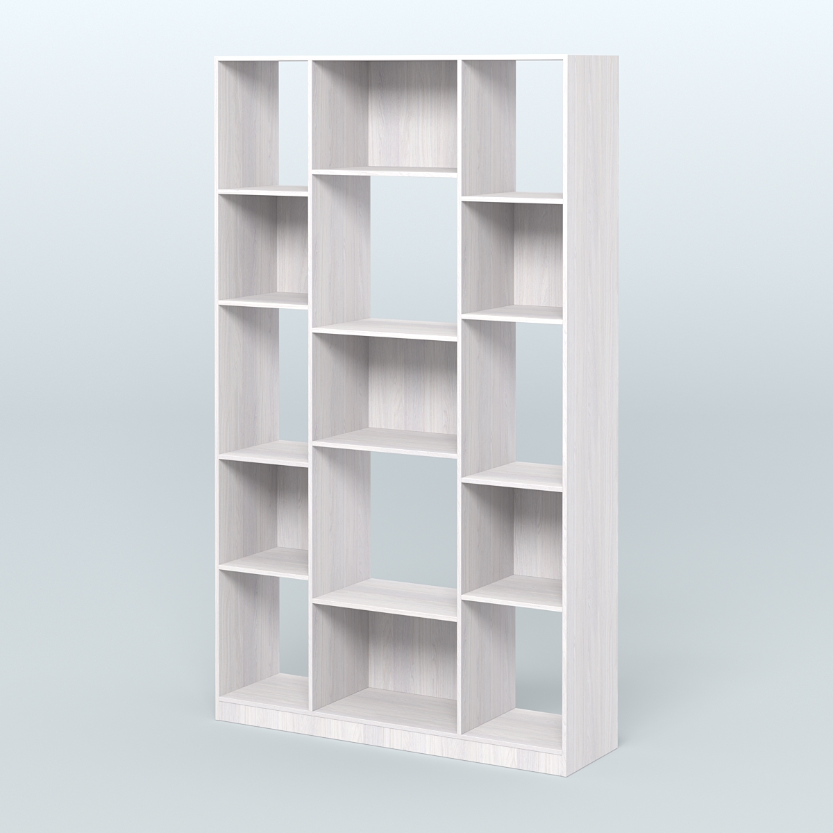 Стеллаж из ДСП серии ЛОФТ №12-1 Ясень Анкор светлый