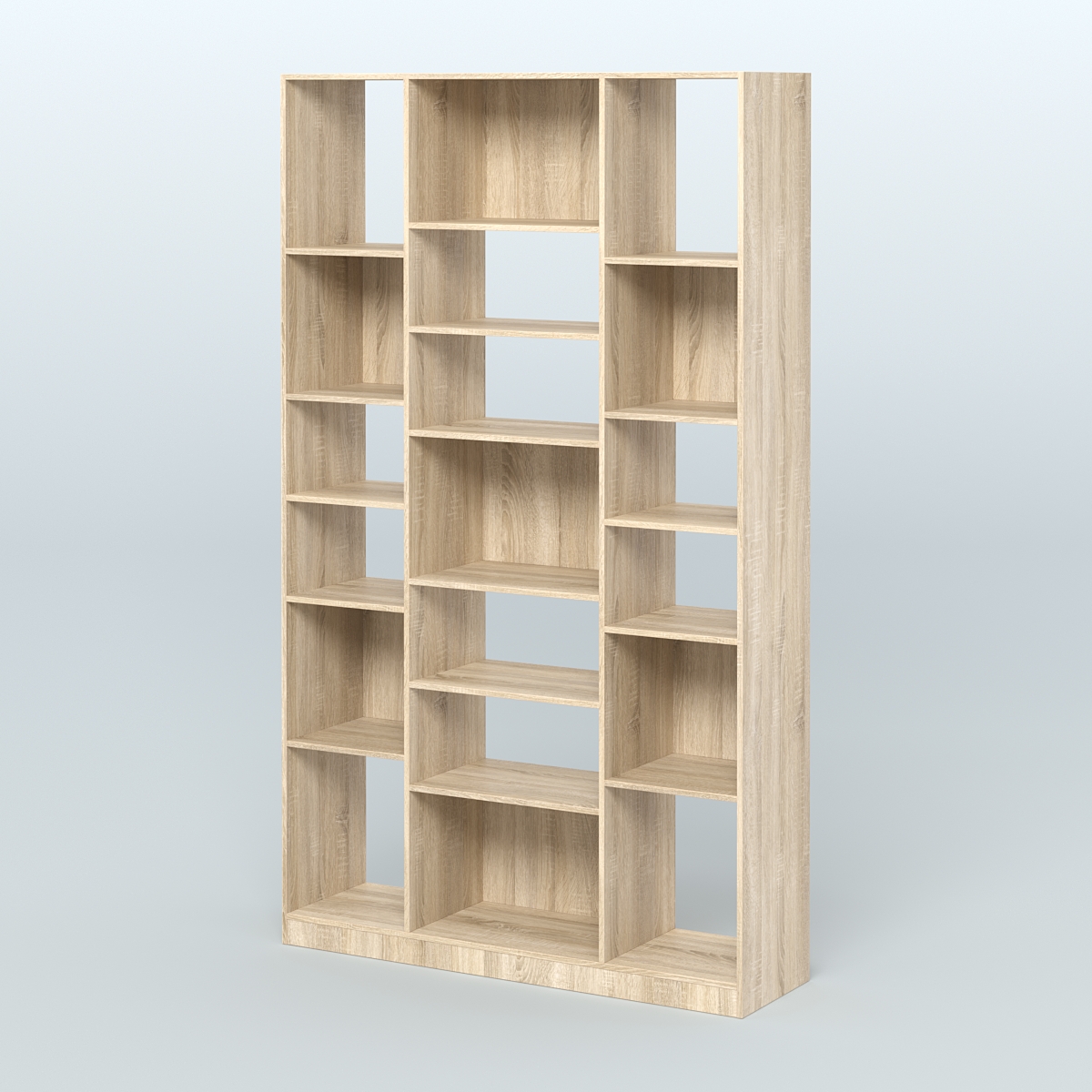 Стеллаж из ДСП серии ЛОФТ №12-2 с полками ДСП Дуб Сонома